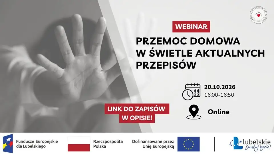 Webinar o przemocy domowej – nowe przepisy i procedura „Niebieskie Karty”
