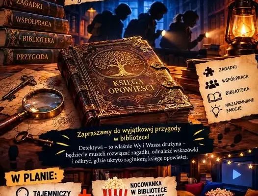 Noc Bibliotek w Łaszczowie: escape room i nocowanka już 16 października