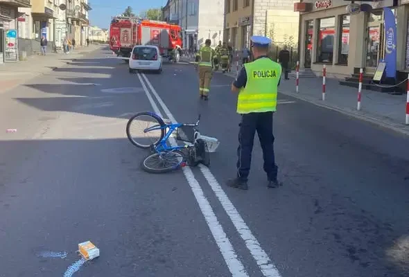 Tomaszów Lubelski: 82-latka potrąciła rowerzystkę na przejściu dla pieszych