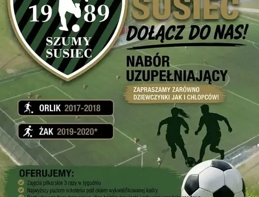 LKS Szumy Susiec ogłasza nabór uzupełniający do drużyn młodzieżowych