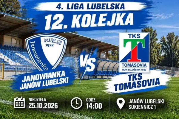 Tomasovia zagra na wyjeździe z Janowianką Janów Lubelski w 12. kolejce