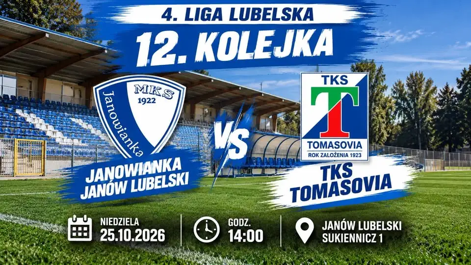 Tomasovia zagra na wyjeździe z Janowianką Janów Lubelski w 12. kolejce