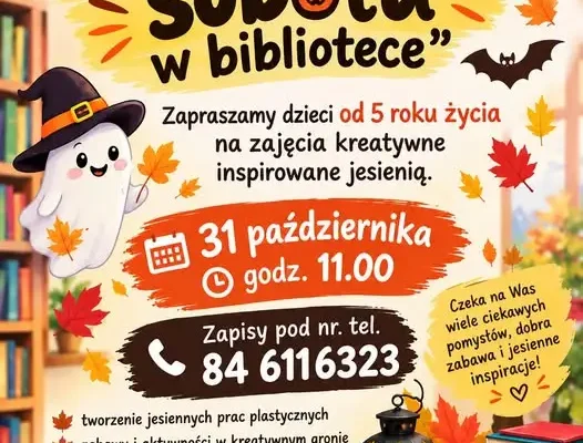 Strasznie fajna sobota w bibliotece – kreatywne zajęcia dla dzieci