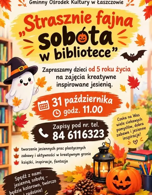 Strasznie fajna sobota w bibliotece – kreatywne zajęcia dla dzieci