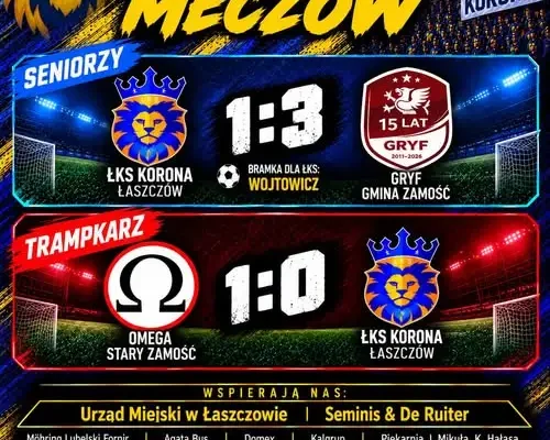 ŁKS Korona Łaszczów bez punktów w weekendowych meczach