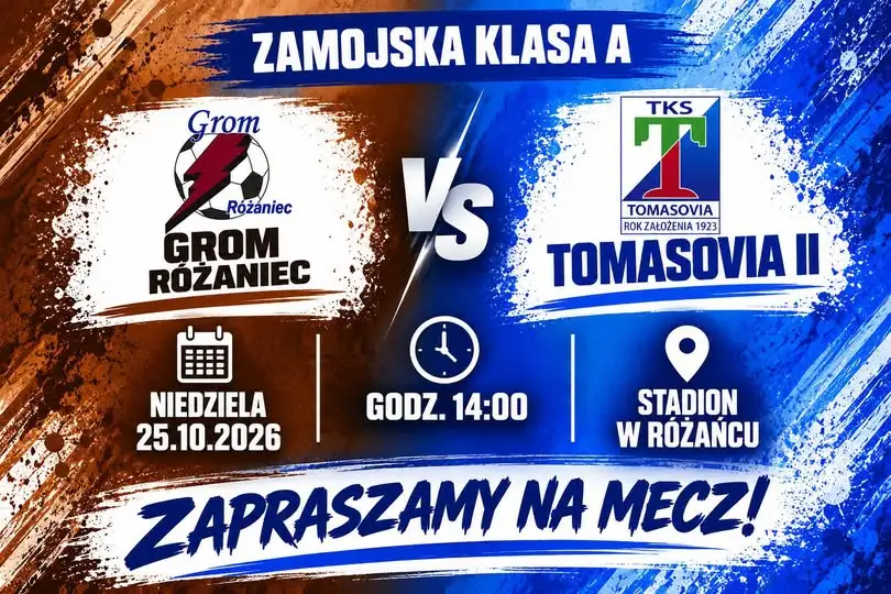 Tomasovia II zagra w Różańcu o punkty w 11. kolejce klasy A