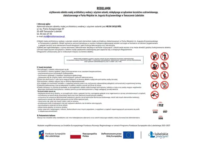 Tężnia w Tomaszowie Mazowieckim – nowe godziny i zasady korzystania