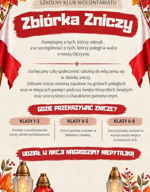 Tyszowce: szkolna zbiórka zniczy na groby poległych